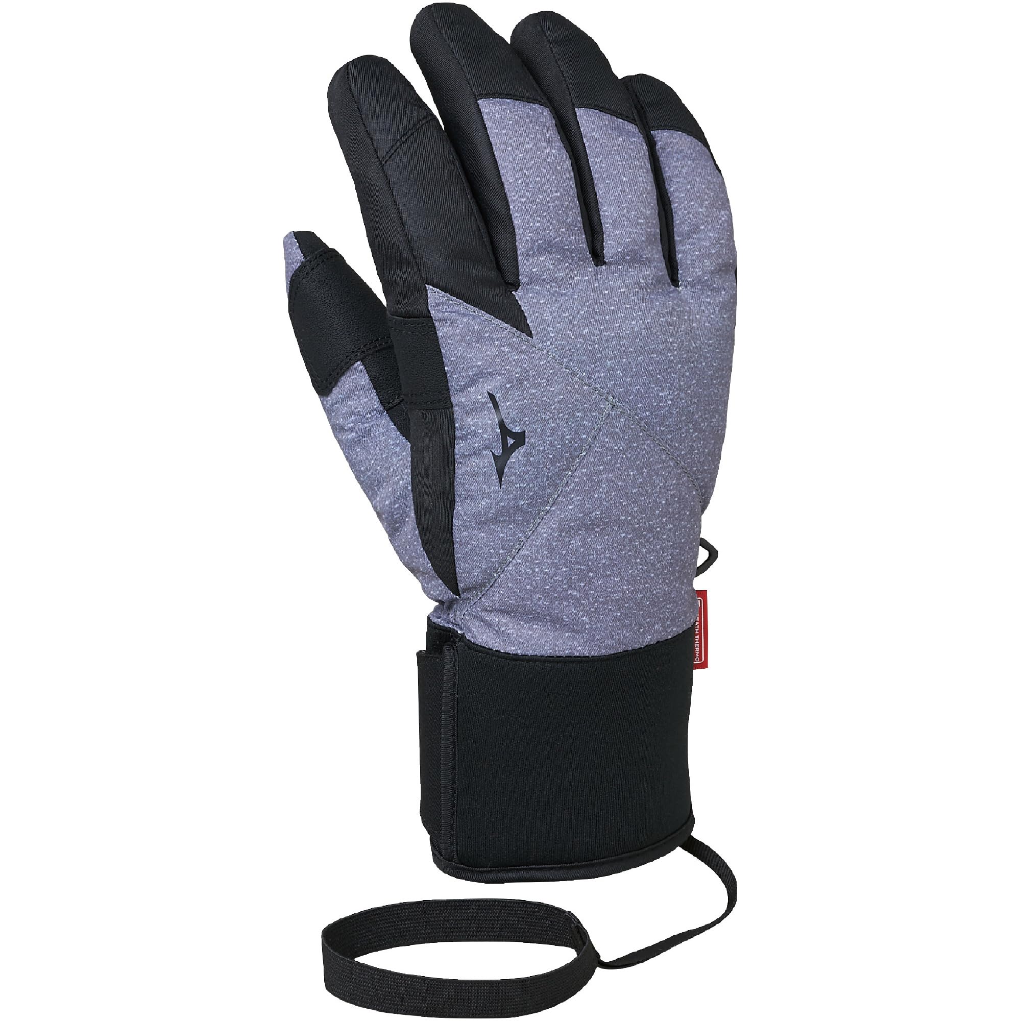 

MIZUNO Ski Winter Gloves Unisex Fabric 5 Finger Gloves Breath Thermo Z2JYA507 Gray S GORE-TEX 70 Heather/Black Size