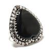 Silversheen Obsidian Gemstone 925 Sterling Silver Jewelry Ring Size 9.5 SU-12404