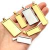 5-10pcs Rectangle Pendant Cabochon Base Blank Setting Tray Stainless Steel DIY Jewelry Making Accessories for Necklace Earrings