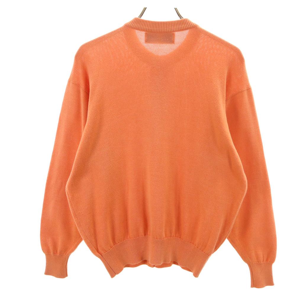 BALLANTYNE Made In Scotland Long Sleeve Knit Cardigan 38 Orange Series Women Used