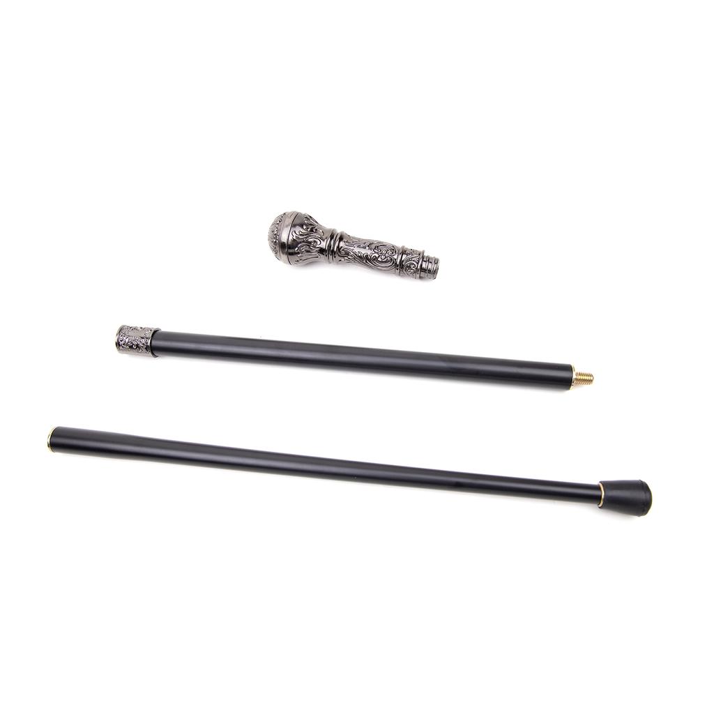 Silberner luxuriöser runder Griff, modischer Gehstock für Party, dekorativer Gehstock, eleganter Gehstock mit Crosier-Knopf, 93 cm