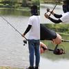 Kombinovaný rybářský prut a naviják 1,8-3,6M uhlíková teleskopická hůl s přívlačovou brzdou Powrful Fishing