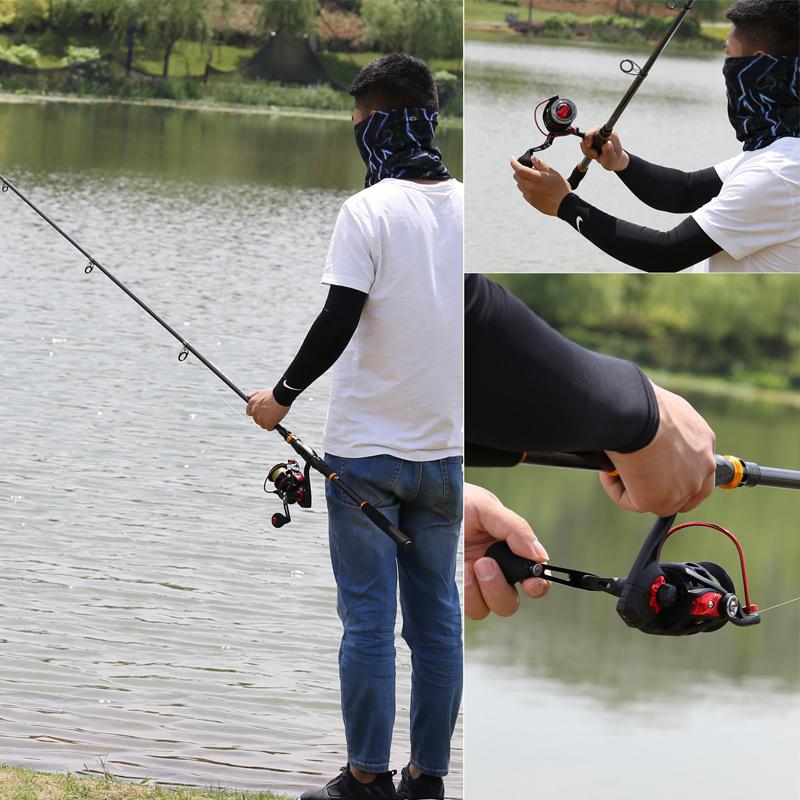 Kombinovaný rybářský prut a naviják 1,8-3,6M uhlíková teleskopická hůl s přívlačovou brzdou Powrful Fishing
