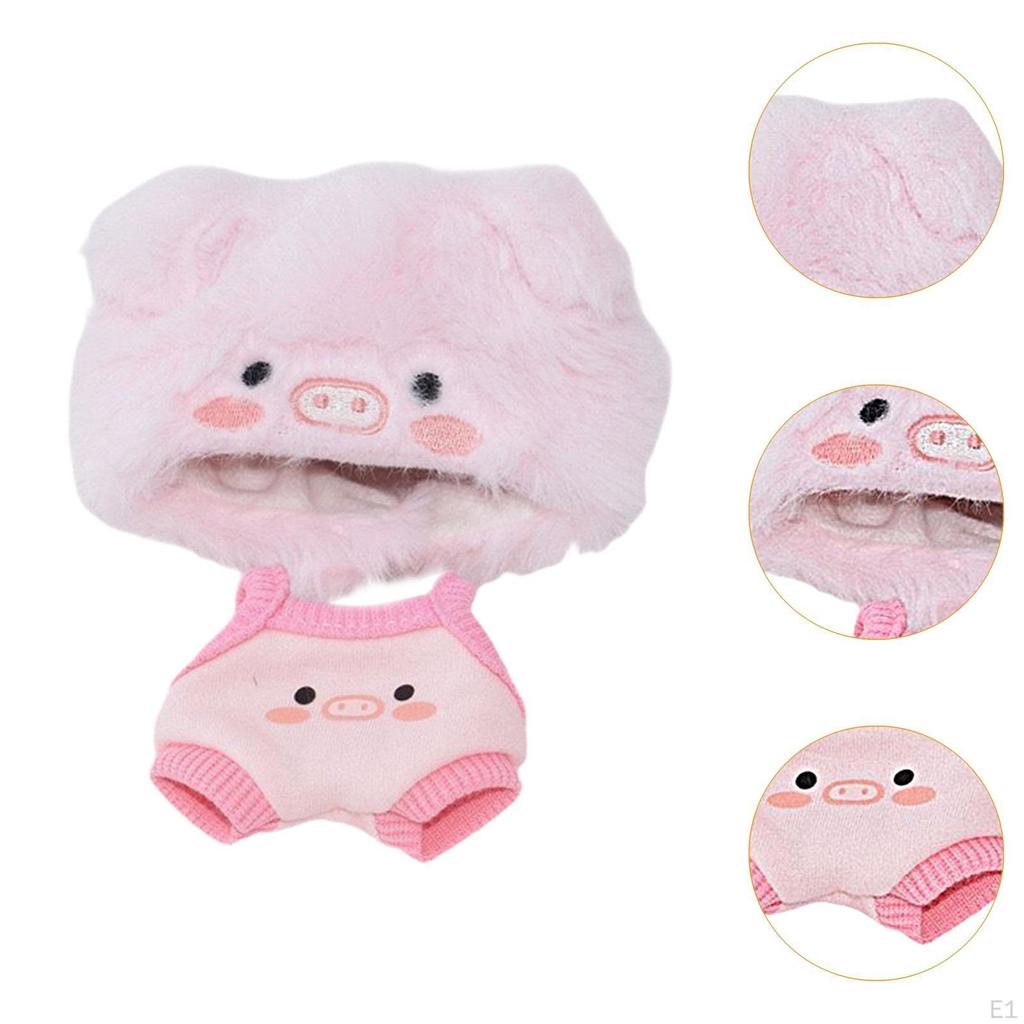 Doll Clothes Trendy DIY Toy Headgear and Suspenders Outifit for Party