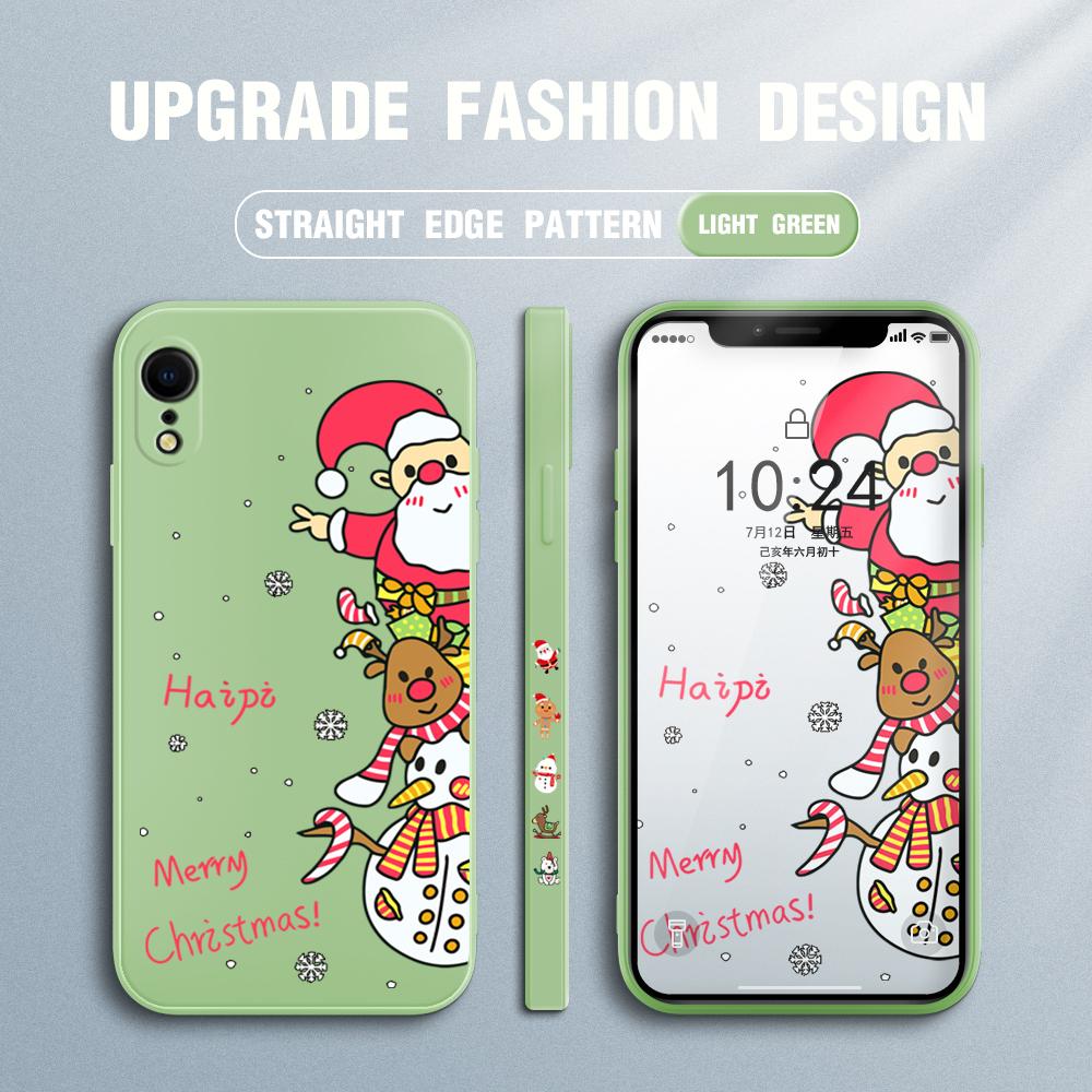 Kreslené vánoční vánoční pouzdro na telefon Redmi Xiaomi POCO Note 10 Pro 9 9A 9T 10C 8 7 11 Lite 5G X3 M3 Square Edge Soft Full Camera Protect Cover Case