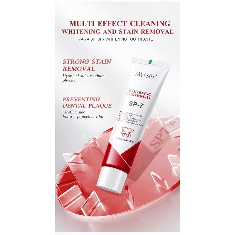 Dentifricio Sbiancante, Rimuove Macchie e Rinfresca l'Alito, Sbiancamento Quotidiano e Cura Preventiva contro i Denti Gialli, con Potere Pulente Super Forte.