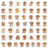 50 Cute Little Lion Stickers Pack Skateboard Suitcase Decoration Stickers Waterproof Creative Computer DIY Stickers