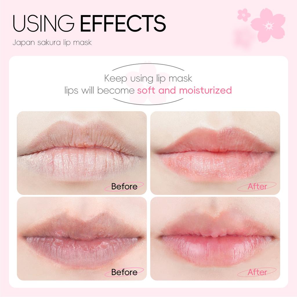 LAIKOU Kirschblüten-Feuchtigkeitsspendender Lippenstift, 6 g, elastische, milde Lippenpflege, 10 Stück