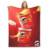 Pringles Chips Flanelltepper Potetsnacks Morsomme Kastepledd for Hjemmet 125*100cm Teppebit