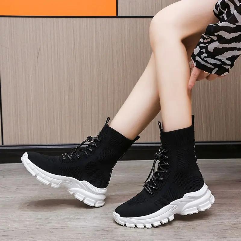 Fashion Fashion 2025 Spring Autumn High on Platform Ladies Footwear Original Offer Comfortable and Elegant Stylish Casual Women's Shoes