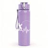 1PC Simple Mountain Wave Line Art Print 750ml Color Plastic Sports Water Bottle Leakproof Flip Straw Lid Suitable for Sports Office Home Use