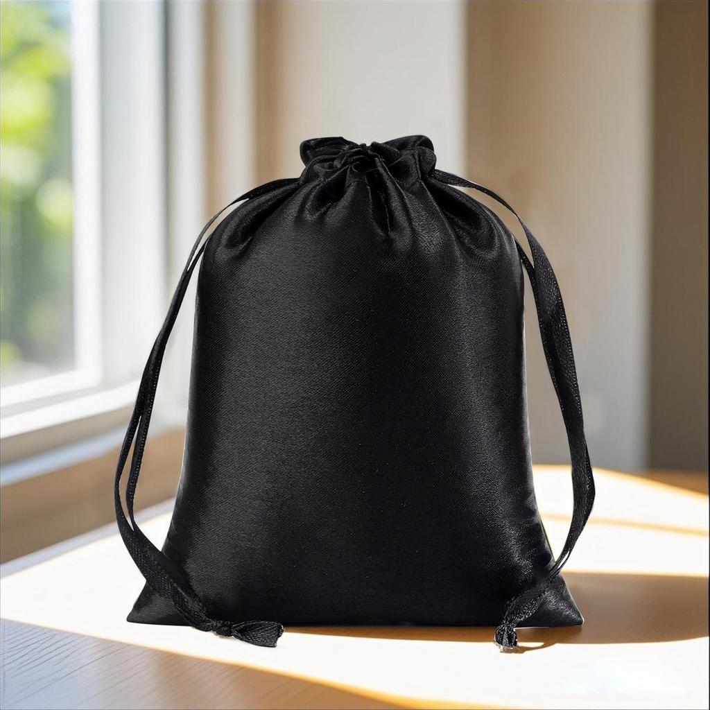 Custom High-End Satin Drawstring Bag: Luxurious Imitation Silk Storage