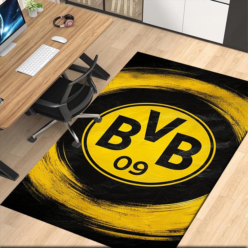 Borussia Dortmund Printed Carpet, for Office Chair Living Room Bedroom Kitchen Room Decor Gifts.
