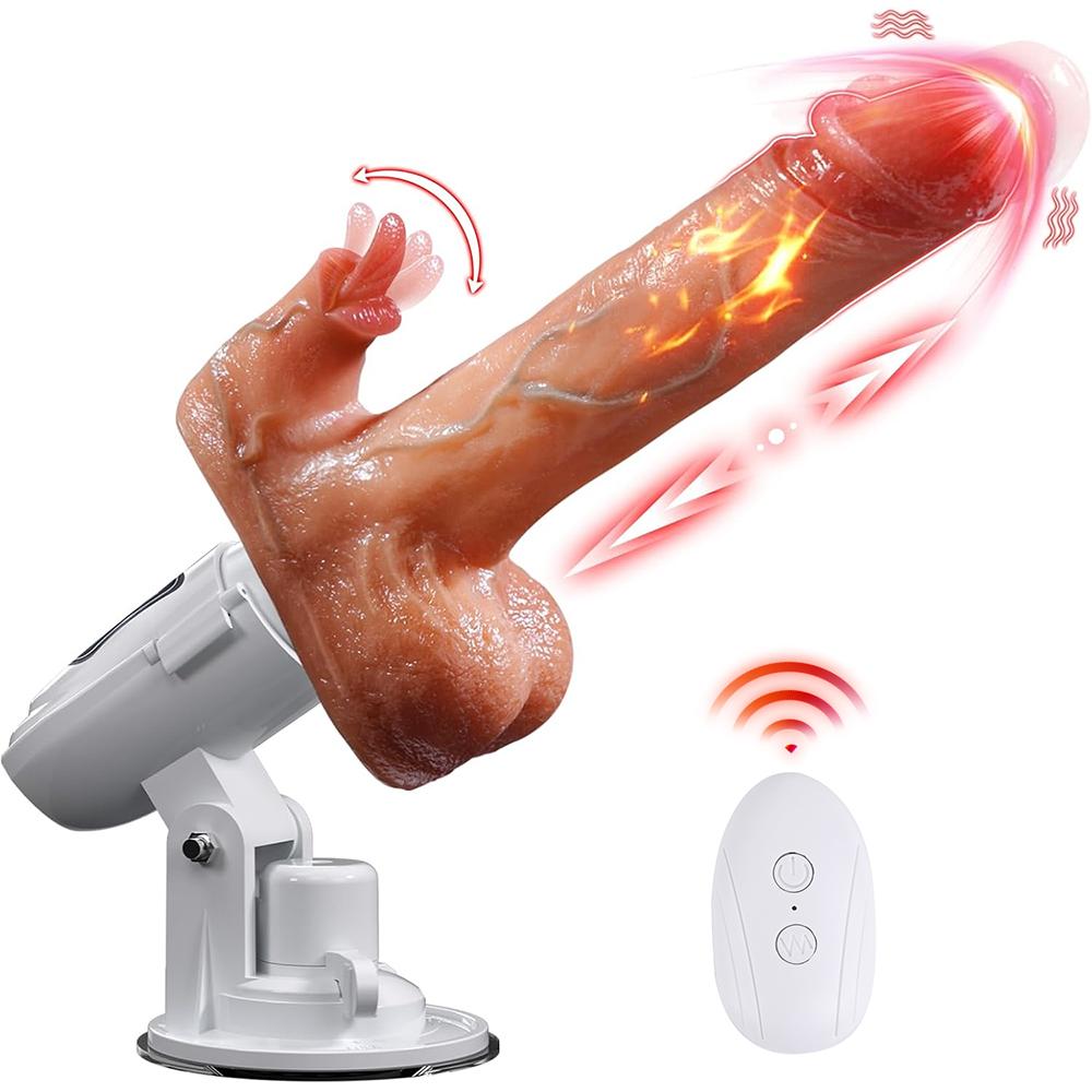 Eksklusiv silikonvibrator for kvinner, kvinnelige masturbatorer med teleskop- og vibrasjonsmoduser, voksen sexleketøy type 1