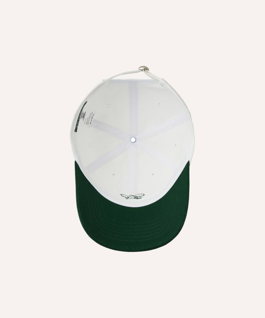 Bibeleude Embroidered Cotton Two-Tone Ball Cap 002 White & Green