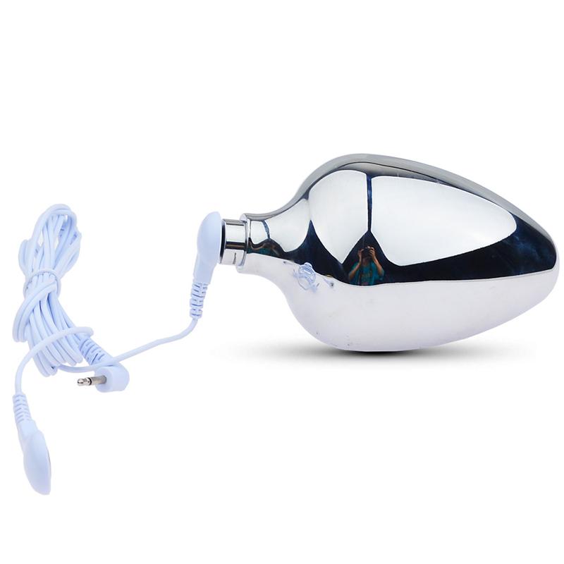 SM Erotic Electro Shock Vaginal Ball Dilator Adjustable Metal Anal Expander Pussy Huge Anal Plug Electric Stim Sex