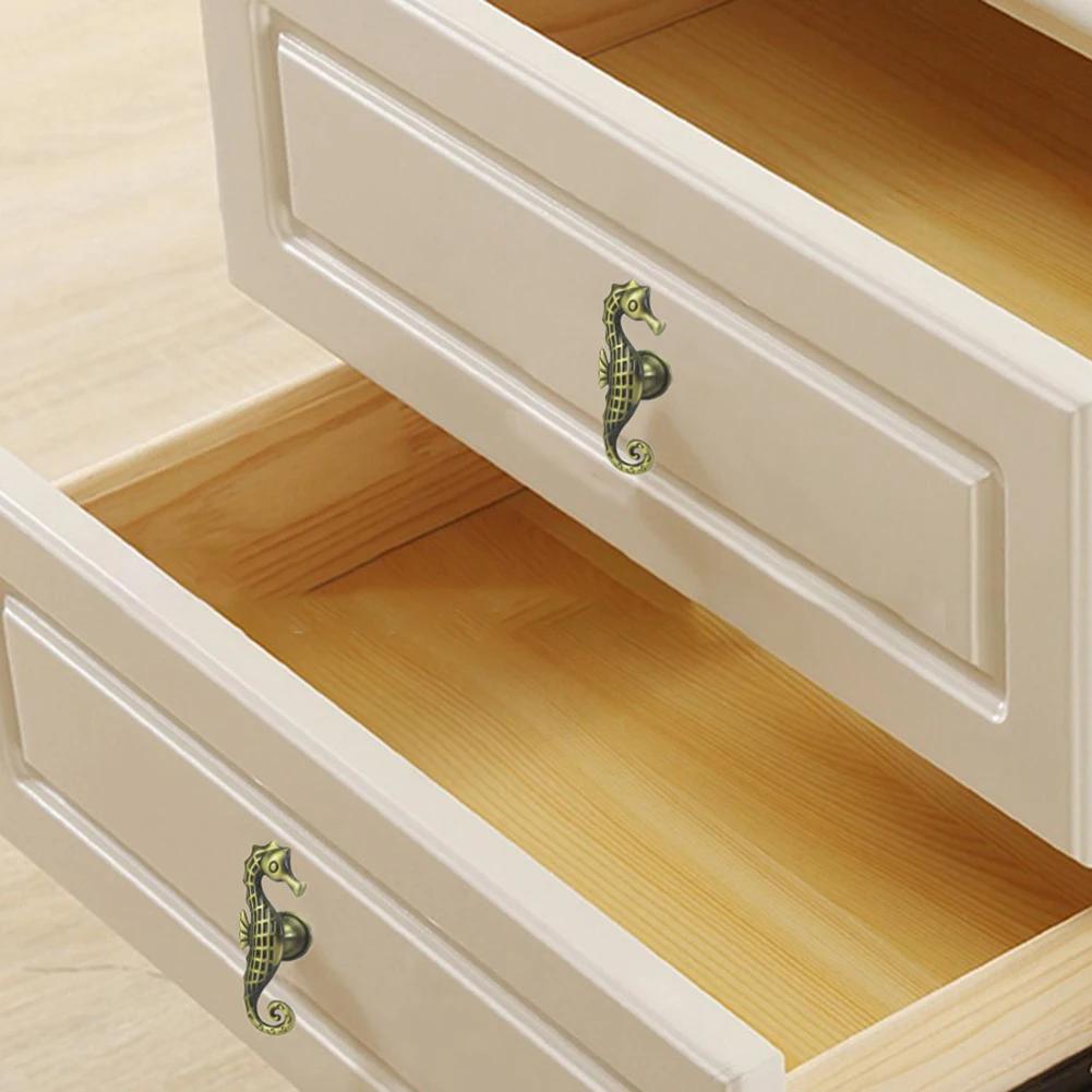 Nábytková úchytka Mořský koník Zvířecí Knoflíky na skříňku Zinková slitina Knoflíky na zásuvky Úchytky na dveře šatníku Kuchyňské skříňky Kování