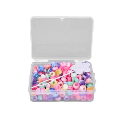 Pony Beads Kit Candy Color DIY Jewelry Making Beads Hair Beads for Bracelet Necklace Crafts