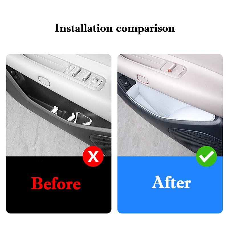 For Lynk & Co Z10 2026 2026 Car Door Slot Protective Pad Leather Waterproof Door Groove Mat Storage Barrel Interior Accessories