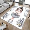 1PC Ballerina Flowers Anti-slip Carpet, Suitable for Office, Bedroomand Playrooms. It Can Also Be Used As a Sofa Footrest cover-W94
