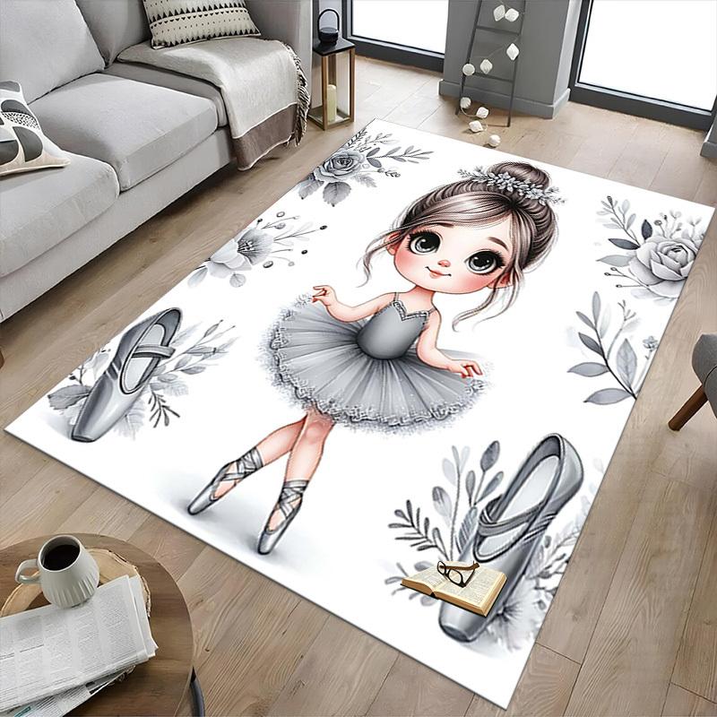 1PC Ballerina Flowers Anti-slip Carpet, Suitable for Office, Bedroomand Playrooms. It Can Also Be Used As a Sofa Footrest cover-W94