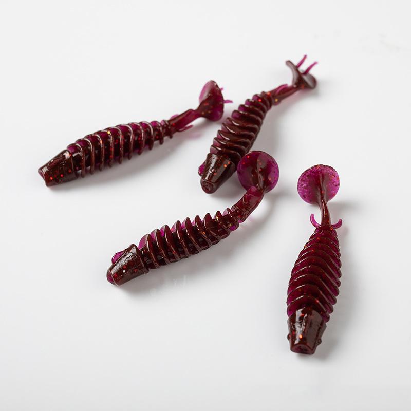 Per Kilogram TPR Material 5.5cm Crappie Jigs Soft Worm Lure Artificial Soft Bait for River Lake & Stream Fishing