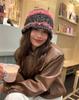 Dopamine Color Retro Knitted Bucket Hat Women's Autumn and Winter Face Small Warm Versatile Wool Hat Tide
