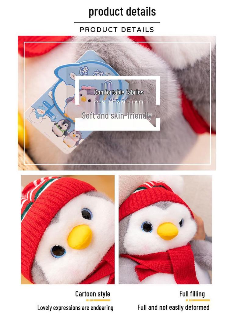 Adorable Winter Penguin Plush Toy in Cute Outfit - Perfect Children's Gift