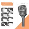 1Pc Powerful Square Showerhead, 8 Modes Adjustable Showerheads, One-Key Stop Water High Pressure Sprayer, High-Flow Bath Shower