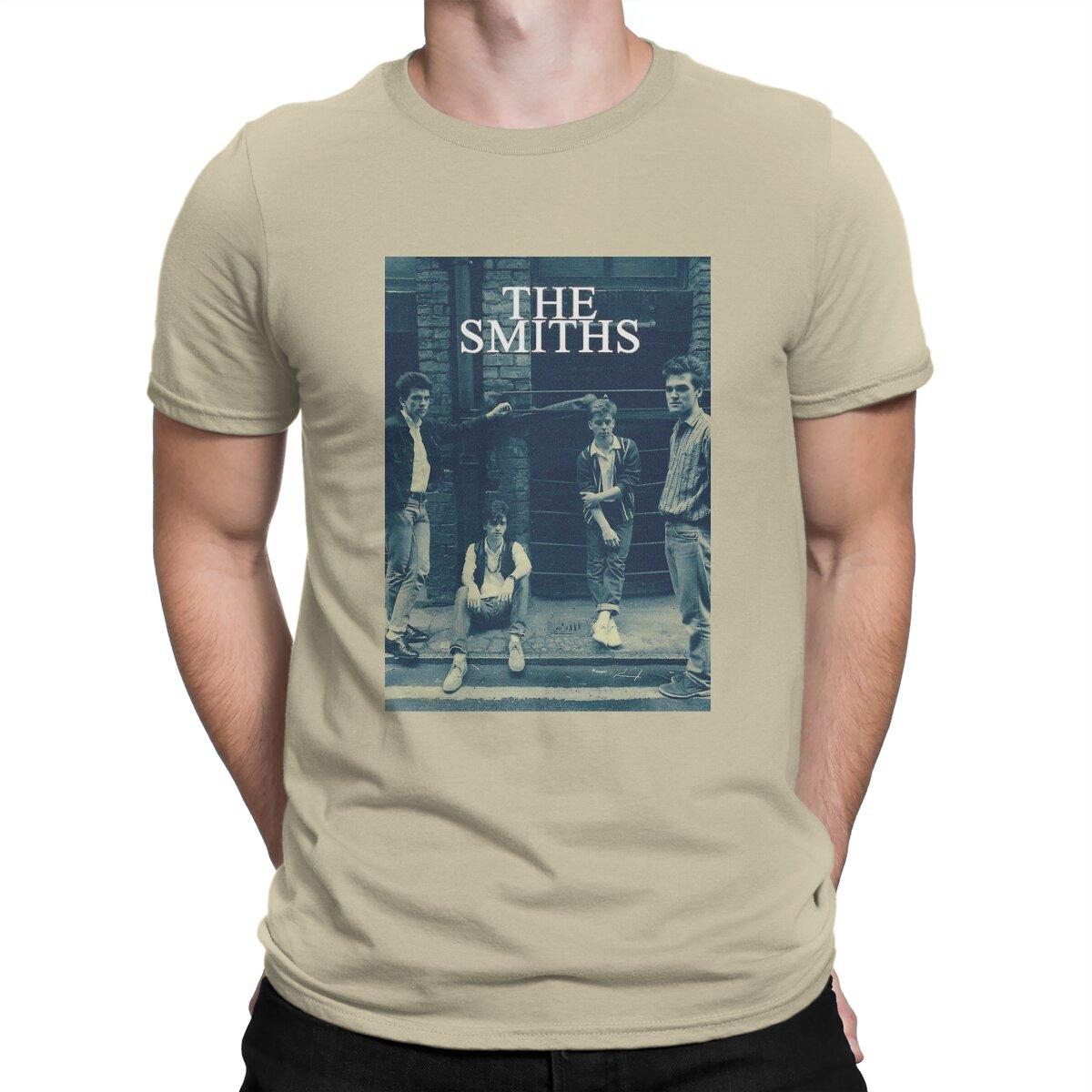 

British Rock Bands In The 80s T-Shirts Men The Smiths Novelty 100% Cotton Tees Round Neck Short Sleeve T Shirt Original Clothing 4XL