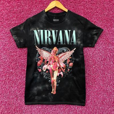 Nirvana In Utero Rosa Engel Kunst Grunge Band T-Shirt