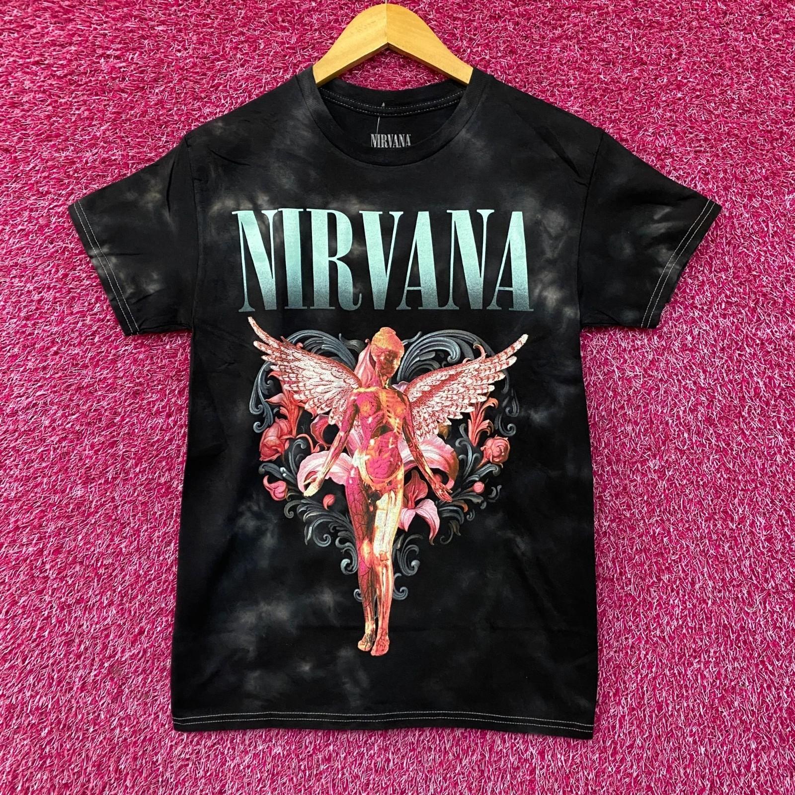 

Nirvana In Utero Pink Angel Art Grunge Band T-Shirt M