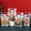 50 Stück Frohe Weihnachten Geschenktüten Weihnachtsmann Schneemann Transparent Wiederverschließbar Leckerlitaschen mit Reißverschlüssen Weihnachtsdeko für Zuhause 2026