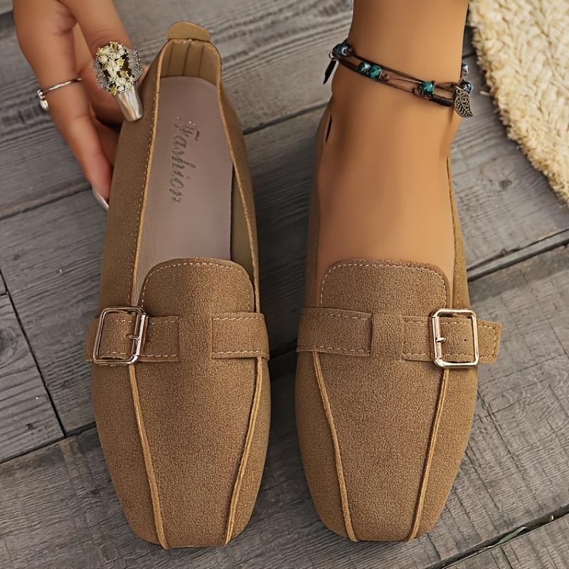 Plus Slipon Loafers Womens Size Soft Round Toe Comfortable Casual Shoes