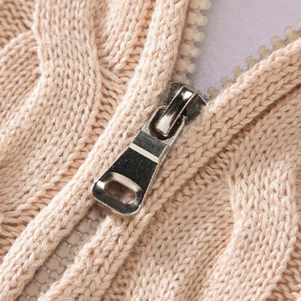 Pánské svetry ze 100% bavlny, vysoce kvalitní podzimní pletený svetr s copánkovým vzorem na zip, rolákové pulovry se zipem, Homme