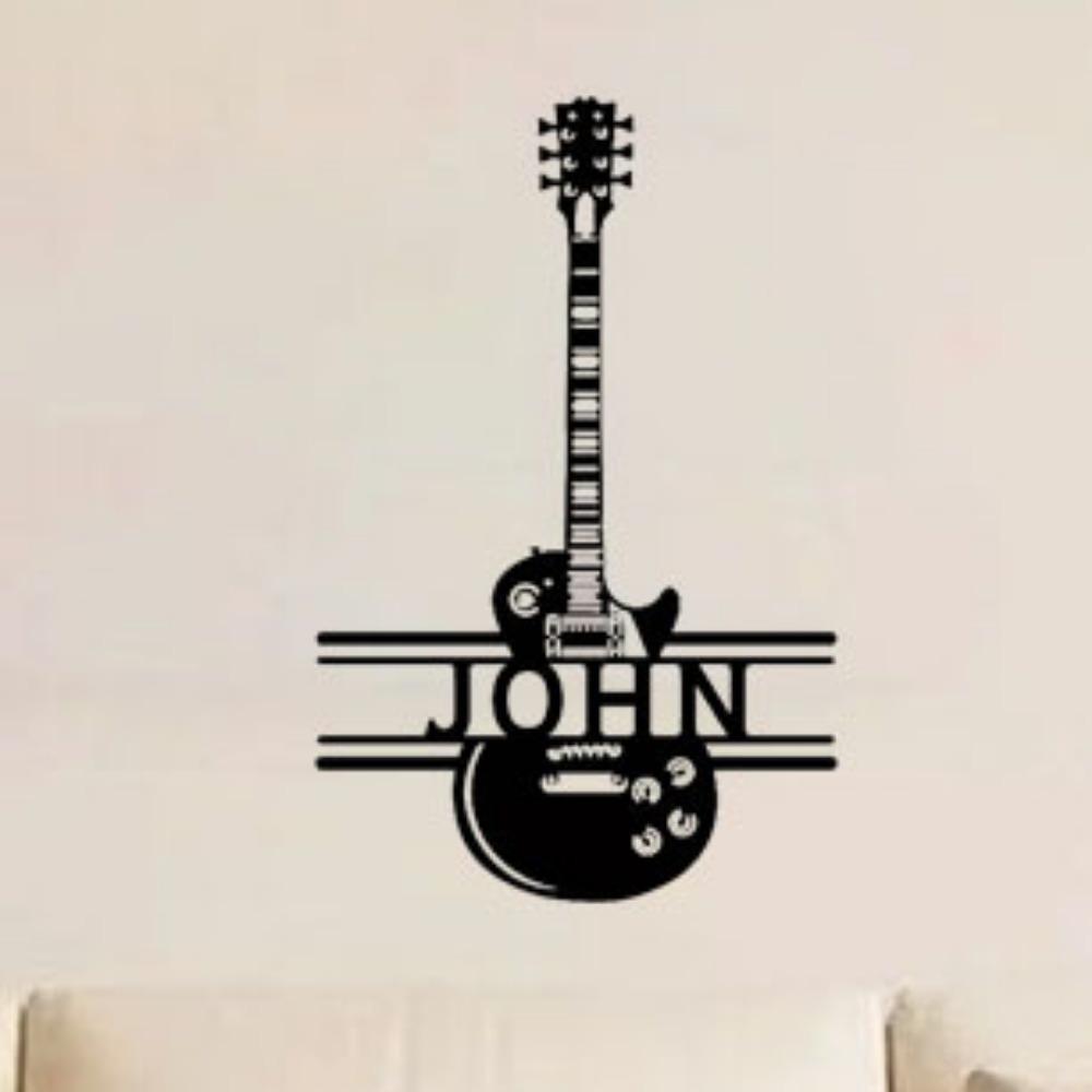 Custom Metal Sign Guitar Art Music Decor Wall Hanging