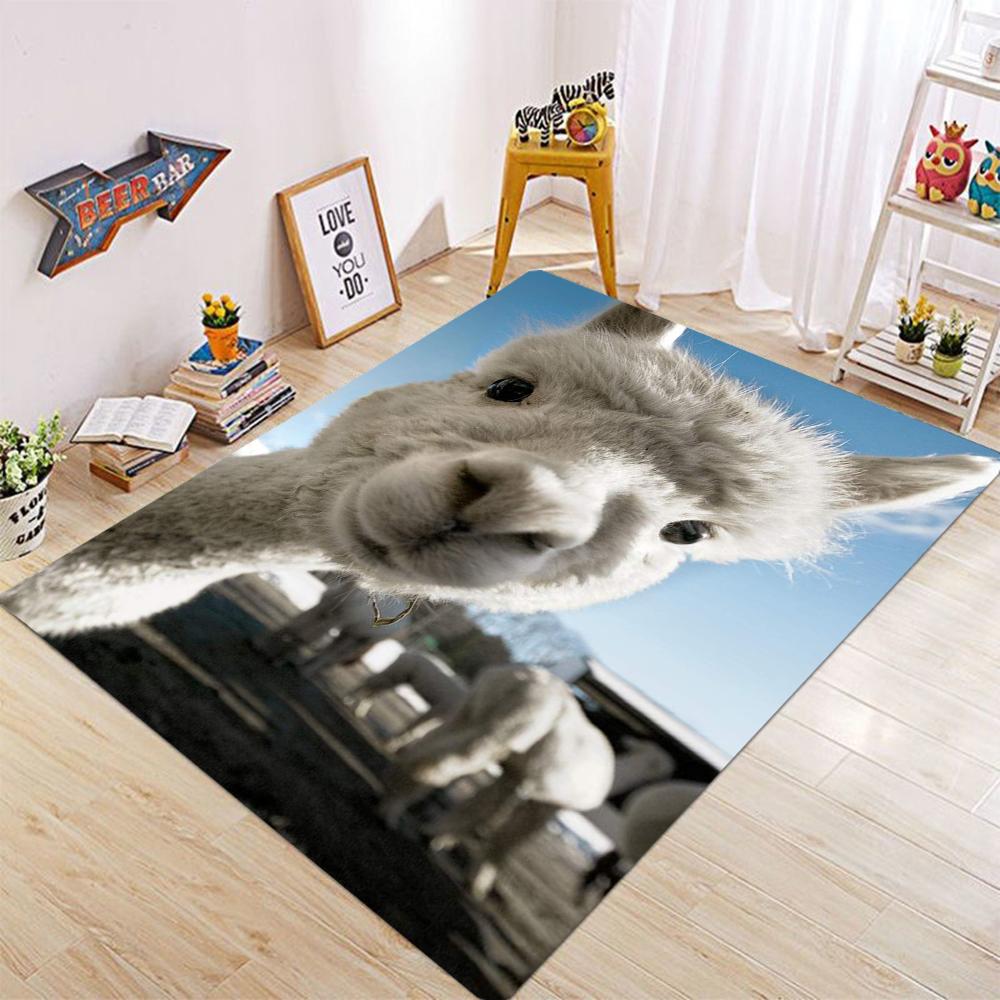 Animal Headshot Printed Carpet Living Room Sofa Bedroom Study Kitchen Entrance Mat Anti Slip Lightweight Home Decoration Carpet