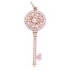 Exquisite Purple Gold Plated Rose Gold Fashion Trend Colored Gold Inlaid Zircon Key Pendant Simple Wind Collarbone Chain Women