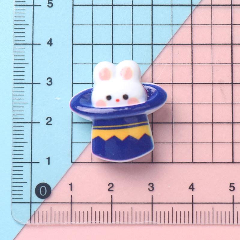 10Pcs New Cute Cartoon Circus Magician, Sea Lion, Clown Series Flat Back Ornament Jewelry Bows Accessories