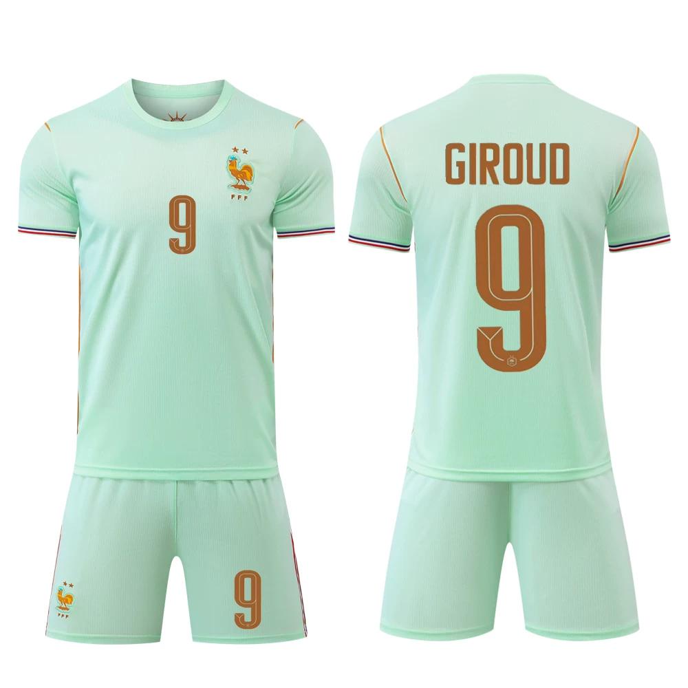2026 France Away Light Green Football Jersey Set No.9 20