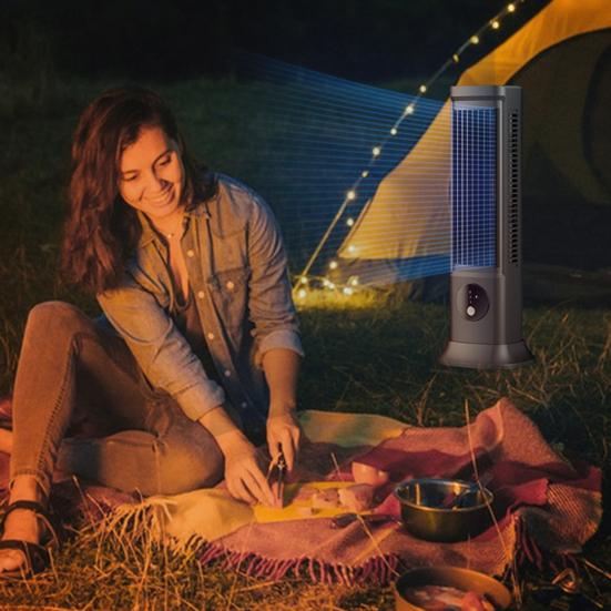 Wentylator chłodzący do klimatyzatora biurkowego, 3 prędkości, ładowany przez USB, regulowany, przenośny, bezłopatkowy, poziomy, pionowy, do domowego biura, do chłodzenia powietrza