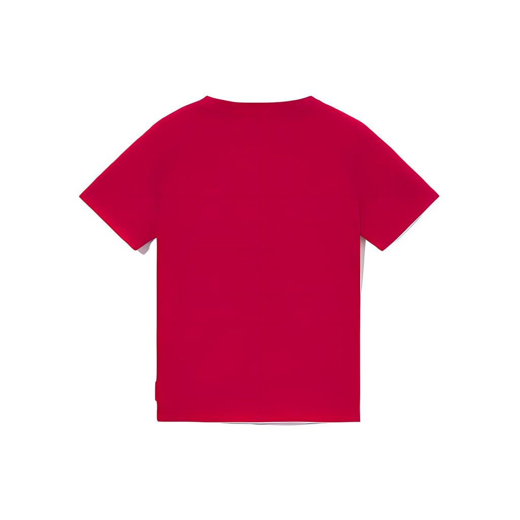 Li-Ning Sports Lifestyle Series Casual Breathable Regular T-Shirt Women Tops Cinnabar-Red AHSS048-1