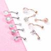 5pcs/set Stainless Steel Navel Belly Button Rings Women Fashion Belly Button Ring Piercing Body Piercing Jewelry