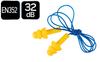 Corded earplugs with a storage container