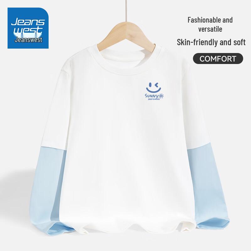 Jeanswest Kids Color Block Long-Sleeve Cotton T-Shirt 120