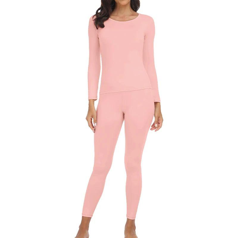Women's Thermal Underwear Sets Long Johns with Polyester-Lined Winter Warmth for Skiing & Cold Weathe