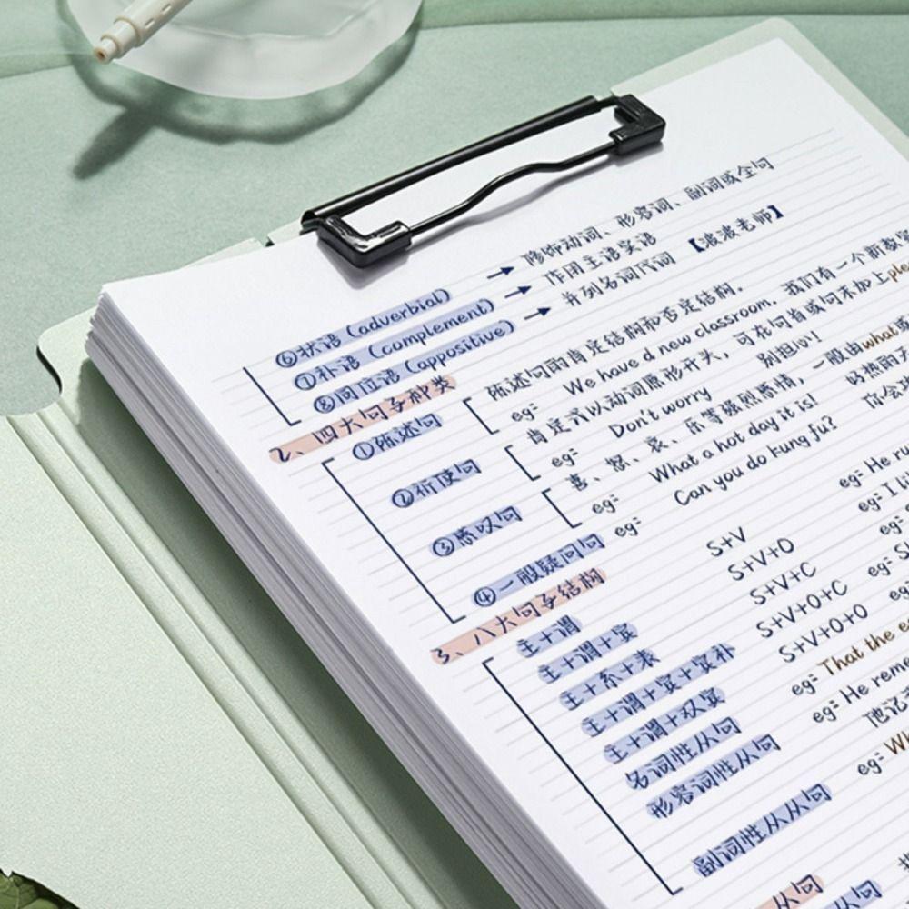 Dual-use Verhical Plate Clamp Multifunction Clipboard Multifunctional A4 File Folder  School Office