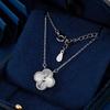 925 Sterling Silver Four-Leaf Clover Necklace - Super Flash Women's Fashion Clavicle Chain