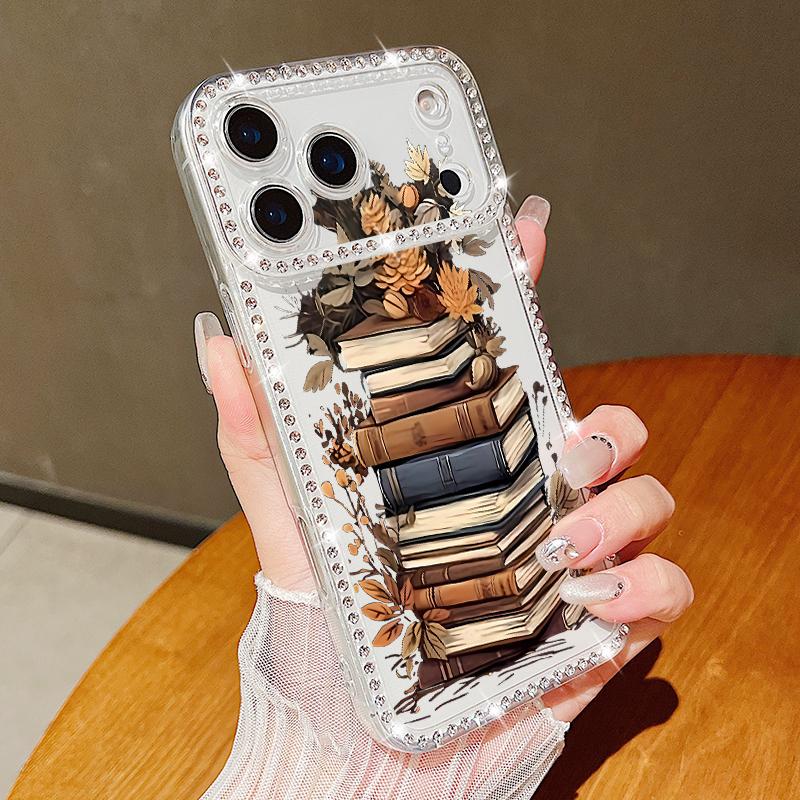 Aircraft Pattern Bling Diamond TPU Case For iPhone 17 Air 16e 16 14 15 13 17 Pro Max 15 16 Plus 17 Shockproof Soft Silicone Phone Cover