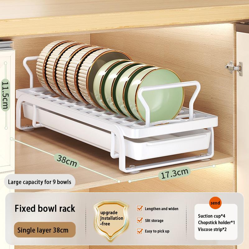 Kitchen Pull-out Dish Bowl Drainer Storage Rack Countertop Sink Cabinet Tableware Built-in Organizer Holder Cupboard Plates Rack 7890₽